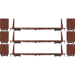 Athearn 17076 HO 60' Bulkhead Flat MILW (3)