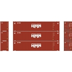 Athearn 17890 N 45' Container HMM/KOBC #1 (3)