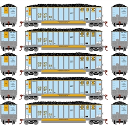 Athearn 81603 HO Bethgon Coalporter w/Load CSX #3 (5)