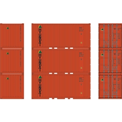 Athearn 28073 HO 20' Corrugated Container HDMU (3)