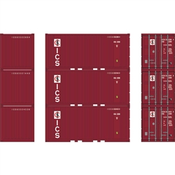 Athearn 28075 HO 20' Corrugated Container ICSU (3)