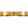 Athearn G73613 HO PS-2 2893 3-Bay Covered Hopper Chessie C&O #2063