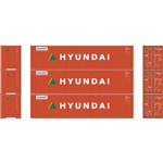 Athearn 28387 HO 40' Corrugated Container Hyundai (3)
