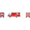 Athearn 29474 HO Ford C Fire Rescue Truck Rural Fire Dist HAZMAT 1