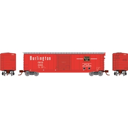 Athearn 2979 N 50' PS-1 Single Sliding Door Box Burlington CB&Q #22850