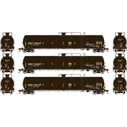 Athearn 3577 N 33,900-Gallon LPG Tank/Late GBRX (3)