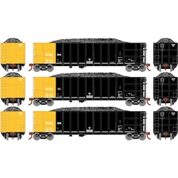 Athearn 3853 N Thrall High Side Gondola w/Load ZCCX #1 (3)