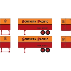 Athearn 7958 HO 25' Trailers Southern Pacific SP #322/350 (2)