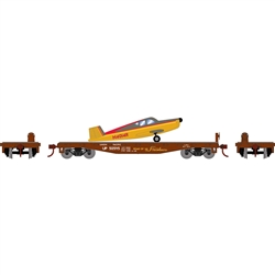 Athearn 96450 HO 40' Flat Car w/Plane Union Pacific UP #50595
