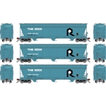 Athearn G1553 N ACF 4600 Covered Hoppers RI #800301/800367/800400 (3)