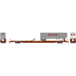 Athearn G69994 HO F89-F89'8" Flat w/40' Trailer XTTX/Brown #153139