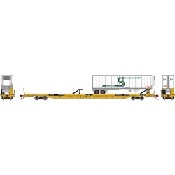 Athearn G69996 HO F89-F89'8" Flat/40' Trailer XTTX/Yellow #151599