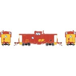 Athearn G78376 HO CE-8 ICC Caboose/Light/Sound Santa Fe/Kodachrome #999700