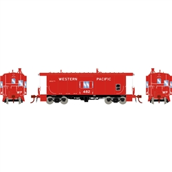 Athearn G78399 HO Bay Window Caboose w/Lights/Sound Western Pacific #482