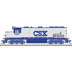 Atlas 10003492 HO EMD GP40-2 LokSound and DCC CSX 6387 Early Scheme Operation Redblock