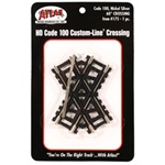 Atlas 175 HO Custom-Line Crossing Code 100 60-Degrees 3" Ties