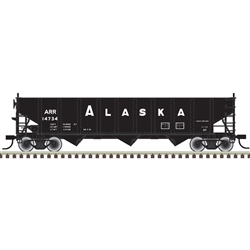 Atlas 20006914 HO 70 Ton 9 Panel 3-Bay Hopper Alaska Railroad ARR 14734