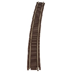 Atlas 2031 N Code 55 Track w/Nickel-Silver Rail & Brown Ties 71" Radius Full Curve Pkg 6