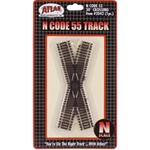 Atlas 2042 N Code 55 Track w/Nickel-Silver Rail & Brown Ties 30-Degree Crossing