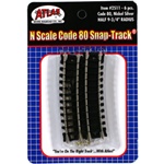 Atlas 2511 N Curved Snap-Track Half 9-3/4" Radius Ties Pkg 6