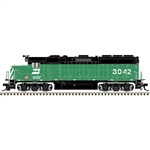 Atlas 40004739 N EMD GP40-2 w/ Dynamic Brakes LokSound and DCC Burlington Northern 3042 US Flag