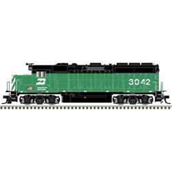 Atlas 40004717 N EMD GP40-2 w/ Dynamic Brakes Standard DC Burlington Northern 3042 US Flag