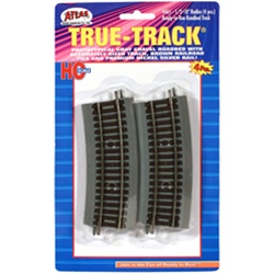 Atlas 461 HO True-Track Code 83 Track & Roadbed System 1/2 18" Radius Curves Pkg 4