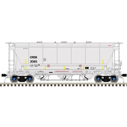 Atlas 50006207 N 3230 3-Bay Covered Hopper CRDX #3100