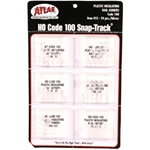 Atlas 55 HO Rail Joiners Code 100 Plastic Insulating Pkg 24