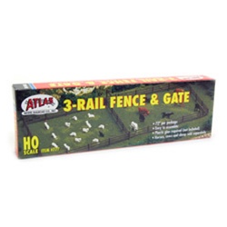 Atlas 777 HO Rustic Fence & Gate 6' Brown