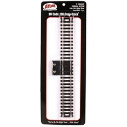 Atlas 840 HO Terminal Section Snap-Track Nickel-Siver Rail 9" Straight Ties