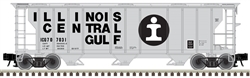 Atlas 2002566 O PS-2 3-Bay Covered Hopper 2-Rail Trainman Illinois Central Gulf Billboard Lettering and Logo