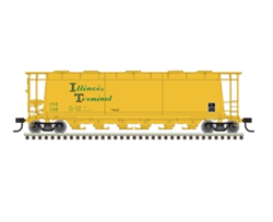 Atlas 3001229 O 6-Bay Cylindrical Hopper 3-Rail Illinois Terminal Green