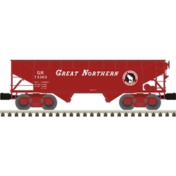 Atlas 3001233 O Offset-Side 2-Bay Hopper 3-Rail Premier Great Northern