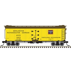 Atlas 3002573 O 40' Rebuilt Wood Reefer 2-Rail Chicago Burlington & Quincy