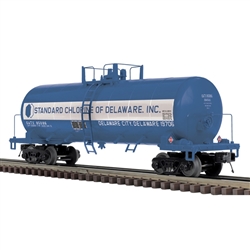 Atlas 3004037 O 40' Modern Tank Car 2-Rail Premier Standard Chlorine of Delaware