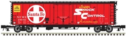 Atlas 3003517 O Pullman-Standard PS-1 50' Plug-Door Boxcar 3-Rail Santa Fe Red Black White Large Logo Super Shock Control Logo