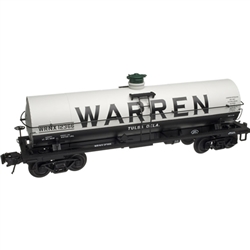 Atlas 3005502 O 11k-Gallon Tank Car No Platform 3-Rail Warren Petroleum