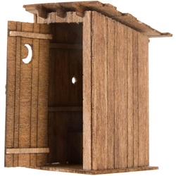 Atlas 4001002 O Outhouse Kit Laser-Cut Wood 1-1/4 x 1-1/4 x 2-1/2" 3.2 x 3.2 x 6.4cm 151-4001002