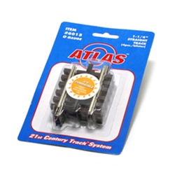 Atlas 6015 O 21st Century Track System Nickel Rail w/Brown Ties 3-Rail Straight 1-1/4" Pkg 4