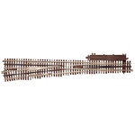 Atlas 6022 O 21st Century Track System Nickel Rail w/Brown Ties 3-Rail #7.5 High-Speed Switch Right-Hand