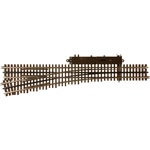 Atlas 6024 O 21st Century Track System Nickel Rail w/Brown Ties 3-Rail #5 Turnout Left Hand