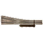 Atlas 6025 O 21st Century Track System Nickel Rail w/Brown Ties 3-Rail #5 Turnout Right Hand