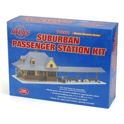 Atlas 6901 O Hillside Structure Series Kit Suburban Passenger Station w/One Station Platform