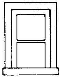 Alexander 2502 HO Window dh small 2-pane 4/