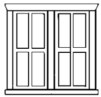 Alexander 2505 HO Double 4-pane Window 4/