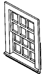 Alexander 2512 HO Window 12-pane 4/ 120-2512