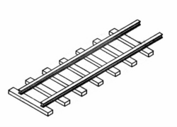 Alexander 9806 HO 18" Gauge Mine Track Straight Pkg 4