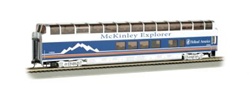 Bachmann 13341 HO Colorado Railcar 89' Full-Dome Silver Series McKinley Explorer #1052 "Chena" A Car Blue Silver Red 160-13341