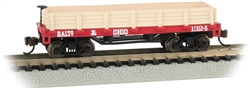 Bachmann 15452 N Old-Time Wood Gondola Baltimore & Ohio 1324